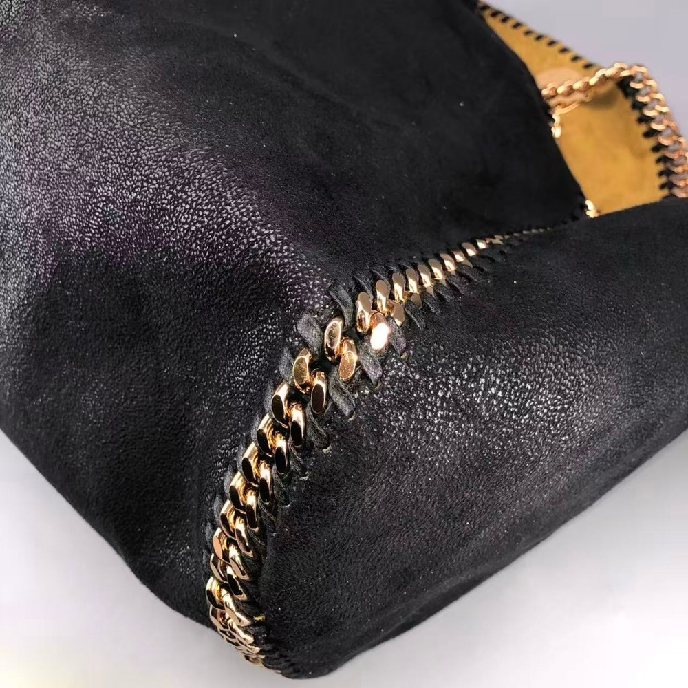 Stella McCartney 2018 Falabella Volcano Embroidered Tote Black Gold - Picture 11 of 15